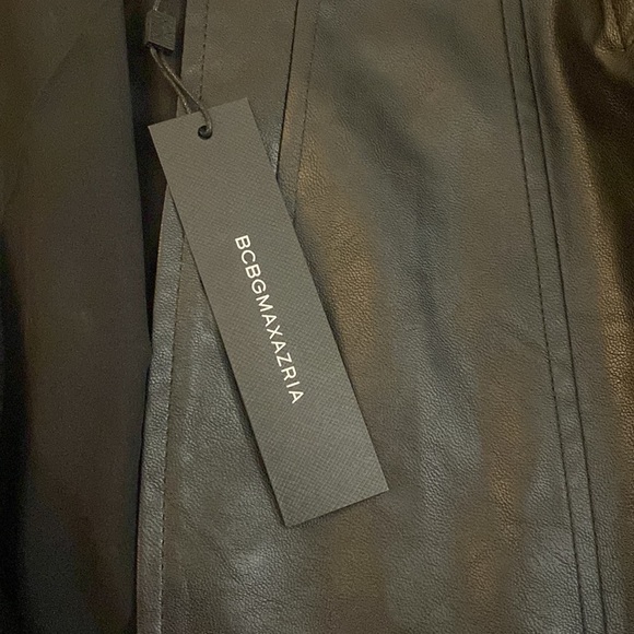 NWT BCBGMaxAzria Women’s Black Leather Jacket Size M - Picture 8 of 10